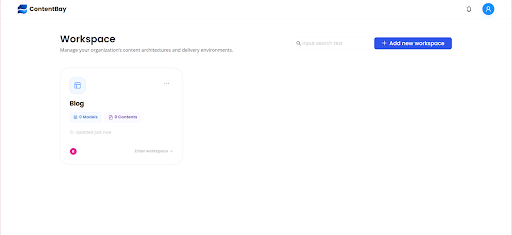 ContentBay Workspace Management Dashboard